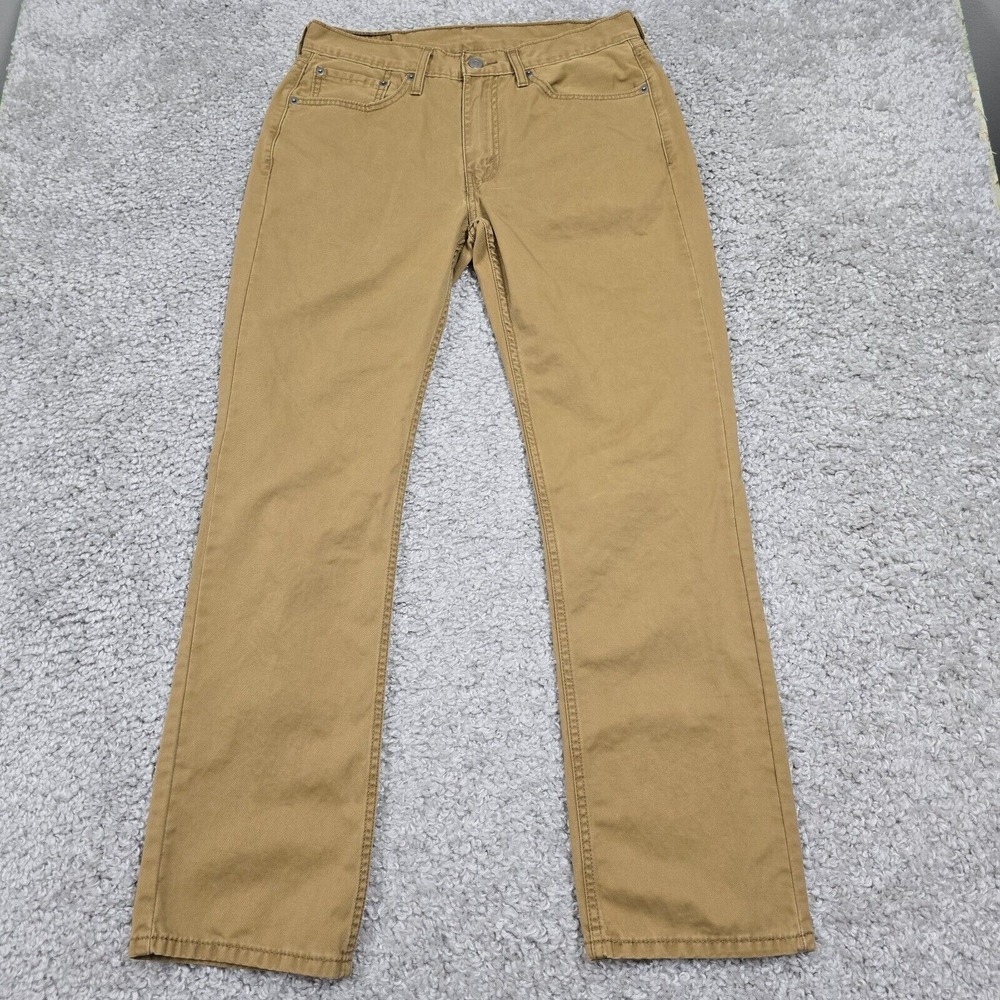 Levi's‎ 514 Mens Twill Pants Brown Size 32x32 Straight Leg Casual
